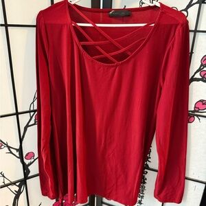 Elegant Red Women's Top